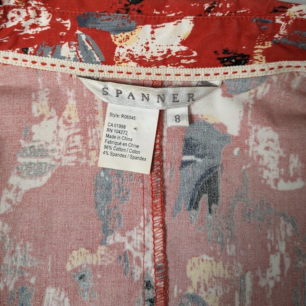 Spanner Women's Button Down Jacket Size 8 Orange … - image 6